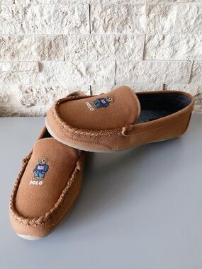 Ralph Lauren Teddy bear slippers size 9 women’s shoes